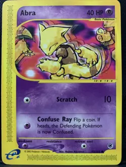 Pokemon TCG Base Expedition Abra 93/165 E Reader Hajime Kusajima 2002 Vintage NM - Image 1