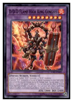 Yugioh D/D/D Flame High King Genghis #SOFU-EN095 Soul Fusion LP - Image 1