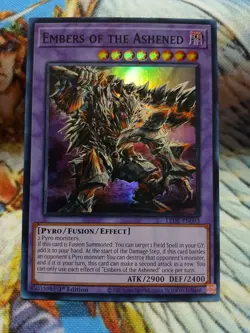 Yugioh Embers of the Ashened Super Rare LEDE-EN093 1st Ed Near Mint - Image 1