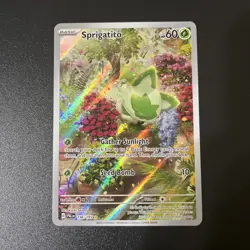 Pokemon TCG Sprigatito Holo Card Scarlet & Violet Paldea Evolved 196/193 - Image 1