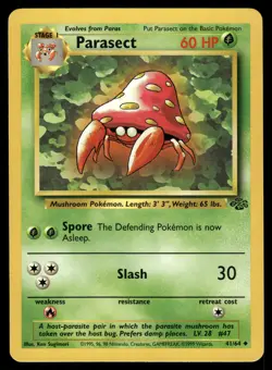 Parasect LP 41/64 Jungle Pokemon Card - Image 1