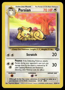 Persian LP 42/64 Jungle Pokemon Card - Image 1