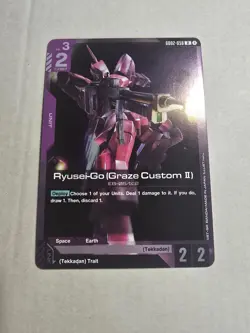 Gundam Card Game Ryusei-Go (Graze Custom II) Dual Impact Rare GD02-058 R - Image 1