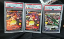 Pokemon Celebration Graded Card Lot 2x lances Charizard & Mega Rayquaza PSA 9 - Image 1