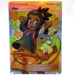 Pokemon TCG Hau 144/145 Full Art Ultra Rare SM Guardians Rising Trainer Card NM - Image 1