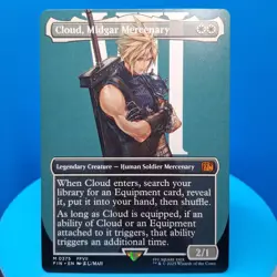 Cloud, Midgar Mercenary (Borderless) Final Fantasy Magic the Gathering - Image 1