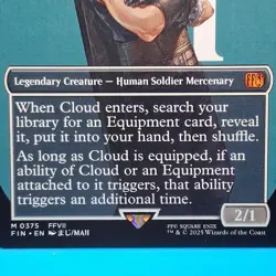 Cloud, Midgar Mercenary (Borderless) Final Fantasy Magic the Gathering - Image 2