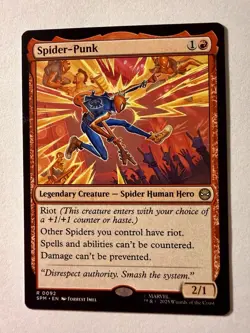 Spider-Punk 92 SPM Marvel's Spider-Man MTG Magic NM - Image 1