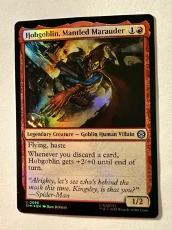 MTG Hobgoblin, Mantled Marauder Foil NM Marvel's Spider-Man Magic 80 - Image 1