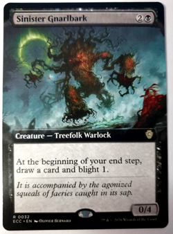 Sinister Gnarlbark - Extended Rare - MTG Lorwyn Eclipsed Commander - 0032 NM - Image 1