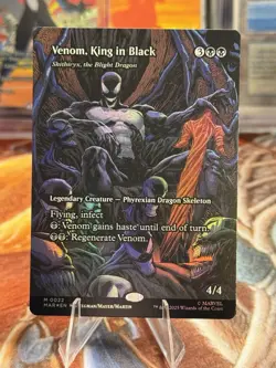 MTG Venom, King in Black Foil – Spider-Man – Skithiryx Blight Dragon – NM - Image 1