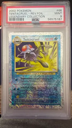 Tentacruel Reverse Holo 66/110 Legendary Collection Pokemon PSA 9 - Image 1