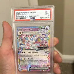 Pokemon Sylveon ex 041/131 Sv: Prismatic Evolutions Double Rare Holo PSA 9 2025 - Image 1