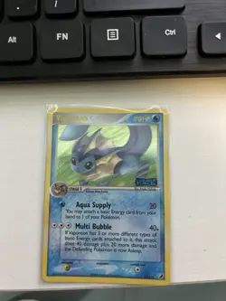 Pokemon TCG Vaporeon 19/115 Unseen Forces Holo 70 HP Aqua Supply Multi Bubble - Image 1
