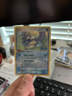 Pokemon TCG Vaporeon 19/115 Unseen Forces Holo 70 HP Aqua Supply Multi Bubble - Image 2