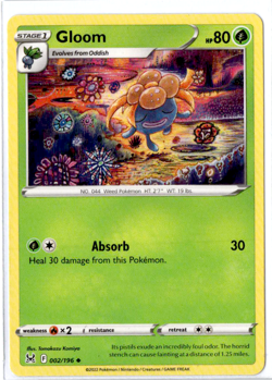 Gloom - 002/196 - Pokemon Lost Origin - Image 1