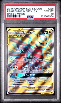 POKEMON UNIFIED MINDS GARCHOMP & GIRATINA GX #228 PSA 10 GEM MINT #121309954 - Image 1