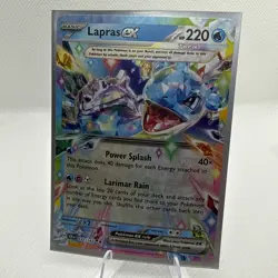 Pokemon TCG Stellar Crown Lapras Ex Double Rare Holo 032/142 NM - Image 1