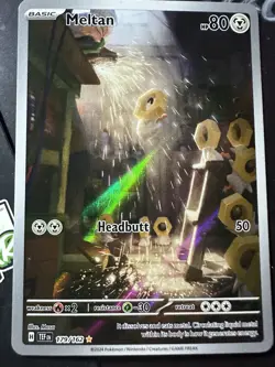 Meltan 179/162 IR, Temporal Forces, Full Art Rare Holo, Pokemon TCG, NM - Image 1