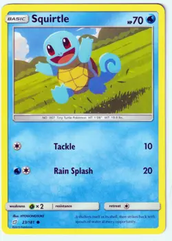 Squirtle 23 Common SM Team Up 23/181 LP Pokemon TCG - Image 1