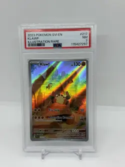 2023 POKEMON SVI EN-SCARLET & VIOLET 217 KLAWF ILLUSTRATION RARE PSA 7 - Image 1
