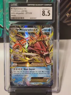 Mega Gyarados Ex CGC 8.5 Nm/mint 2016 BREAKpoint 27/122 Holo Pokemon Tcg - Image 1