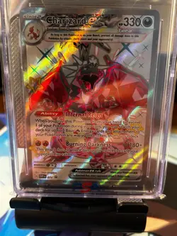 Charizard EX CGC 8 Pokemon 2024 Black Star Promo 074 Paldean Fates Tin - Image 3