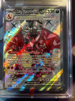 Charizard EX CGC 8 Pokemon 2024 Black Star Promo 074 Paldean Fates Tin - Image 4