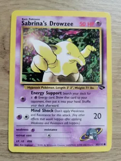 Pokemon TCG Sabrina's Drowzee Gym Challenge 95/132 WOTC NM Condition - Image 1
