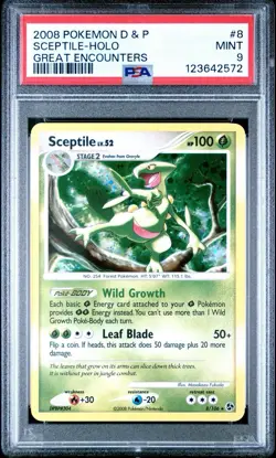 Pokemon Sceptile Great Encounters Holo Rare #8 PSA 9 Mint *NEW CERT* - Image 1