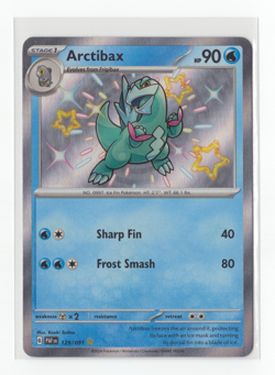 Pokemon TCG Arctibax 129 Shiny Rare Paldean Fates Nm - Image 1