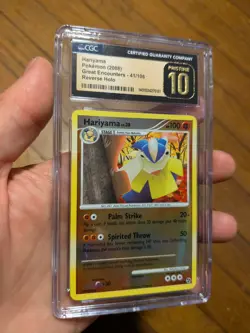 (POP 10) CGC 10 PRISTINE Hariyama Reverse Holo 41/106 Pokemon Great Encounters - Image 1