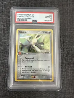 Pokemon Vibrava Reverse Holo Stamped Legend Maker 46/92 PSA 10 - Image 1