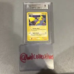 2006 POKEMON EX HOLON PHANTOMS #78 PIKACHU-REVERSE FOIL BGS 9 - Image 1