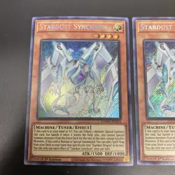 Yugioh - Stardust Synchron DAMA-EN002 1st Edition SECRET NM X3 - PLAYSET - Image 2