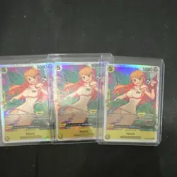 One Piece Card Game Nami Foil 5000 Power Lot of 3 English Standard Cards - Image 1