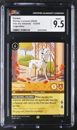 Disney Lorcana -Perdita-Into the Inklands-CGC 9.5 - Image 1