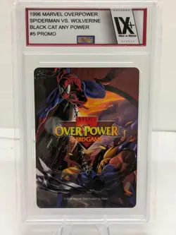 1996 Marvel Fleer OverPower Black Cat Any Power Promo Card #5 9+ - Image 1