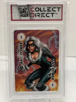 1996 Marvel Fleer OverPower Black Cat Any Power Promo Card #5 9+ - Image 2