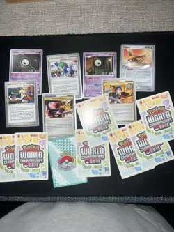 World Championship Lot Pokemon Card Lot Collection Vintage Stamped Pikachu - Image 1