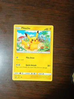 Very Nice Pikachu -pika Draw-quick Attack Card - Image 1