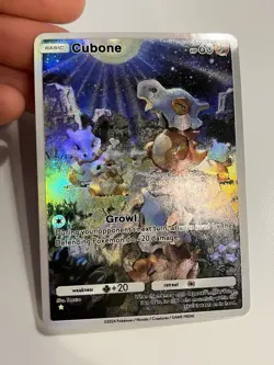 Slowpoke Pokemon Cubone Set TCG Pocket Illustration Alt Art Custom Made Card - Image 4