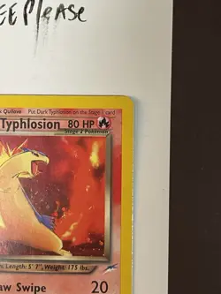 Dark Typhlosion 10/105 Neo Destiny Holo Rare Unlimited 80 HP Pokemon Card - Image 3