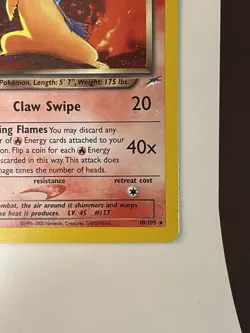 Dark Typhlosion 10/105 Neo Destiny Holo Rare Unlimited 80 HP Pokemon Card - Image 4