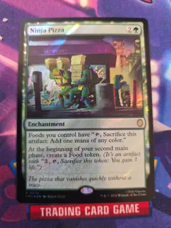Ninja Pizza (Surge Foil) Commander: Teenage Mutant Ninja Turtles MTG MINT - Image 1
