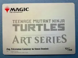 Zog, Triceraton Castaway 12/54 Art Series - Teenage Mutant Ninja Turtles MTG NM - Image 2