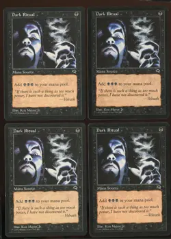 4x Dark Ritual Common NM/Pl Tempest Playset Magic the Gathering MTG - Image 1