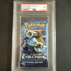 PSA 9 2016 Blastoise Pokemon Evolutions XY Booster Foil Pack Graded Mint Sealed - Image 1