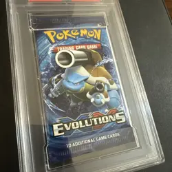 PSA 9 2016 Blastoise Pokemon Evolutions XY Booster Foil Pack Graded Mint Sealed - Image 2