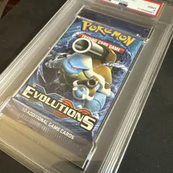 PSA 9 2016 Blastoise Pokemon Evolutions XY Booster Foil Pack Graded Mint Sealed - Image 3